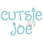 Cutsie Joe Embroidery Font | Machine Embroidery Designs by JuJu