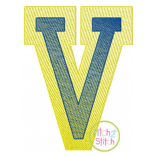 Double Varsity Sketch Embroidery Font | Machine Embroidery Designs by JuJu