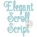 Elegant Scroll Script Embroidery Font