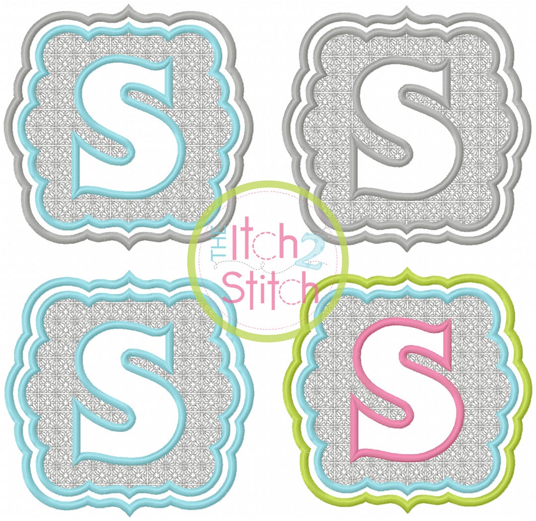 I2S Embossed Monogram | Machine Embroidery Designs by JuJu