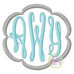 Fancy Oval Monogram Set | Machine Embroidery Designs by JuJu
