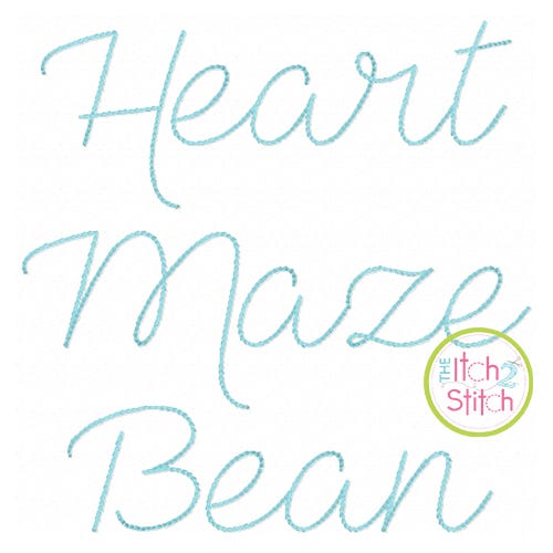 Heart Maze Bean Stitch Embroidery Font | Machine Embroidery Designs by JuJu