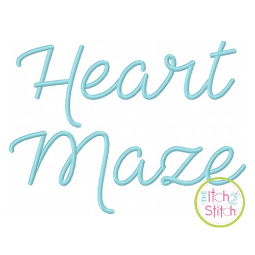 Heart Maze Embroidery Font | Machine Embroidery Designs by JuJu