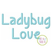Ladybug Love Embroidery Font | Machine Embroidery Designs by JuJu