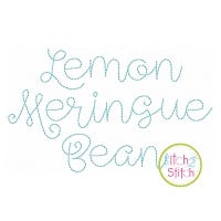 Lemon Meringue Bean Stitch Embroidery Font | Machine Embroidery Designs by JuJu