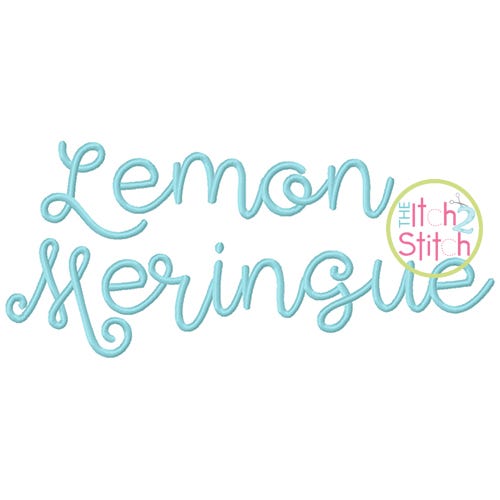 Lemon Meringue Embroidery Font | Machine Embroidery Designs by JuJu
