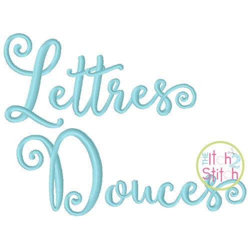 Lettres Douces Embroidery Font | Machine Embroidery Designs by JuJu
