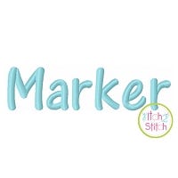 Marker Embroidery Font | Machine Embroidery Designs by JuJu