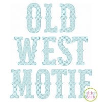 Old West Motif Embroidery Font | Machine Embroidery Designs by JuJu