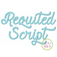 Requited Script Embroidery Font | Machine Embroidery Designs by JuJu