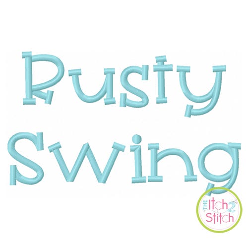 Rusty Swing Embroidery Font Digital Machine Embroidery Designs by JuJu