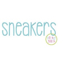 Sneakers Embroidery Font | Machine Embroidery Designs by JuJu