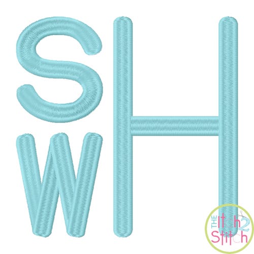 Stacked Sans Large Embroidery Monogram Font | Machine Embroidery Designs by JuJu
