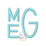 Stacked Sans Embroidery Monogram Font | Machine Embroidery Designs by JuJu