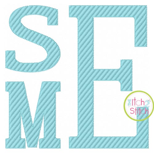 Stacked Serif Large Embroidery Monogram Font | Machine Embroidery Designs by JuJu