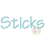 Sticks Embroidery Font | Machine Embroidery Designs by JuJu