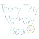 Teeny Tiny Narrow Bean Stitch Embroidery Font | Machine Embroidery Designs by JuJu