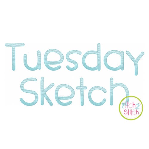 dpTuesday Sketch Embroidery Font | Machine Embroidery Designs by JuJu
