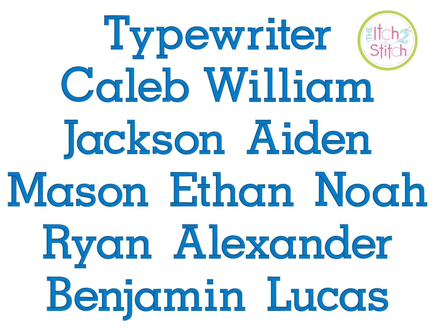 I2S Typewriter Embroidery Font | Machine Embroidery Designs by JuJu