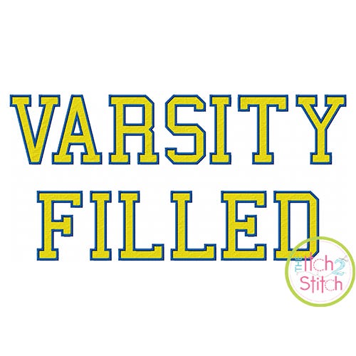 I2S Varsity Filled Embroidery Font | Machine Embroidery Designs by JuJu