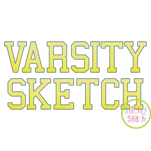I2S Varsity Sketch Embroidery Font | Machine Embroidery Designs by JuJu