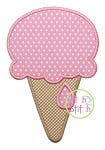 Ice Cream Cone Applique | Machine Embroidery Designs by JuJu