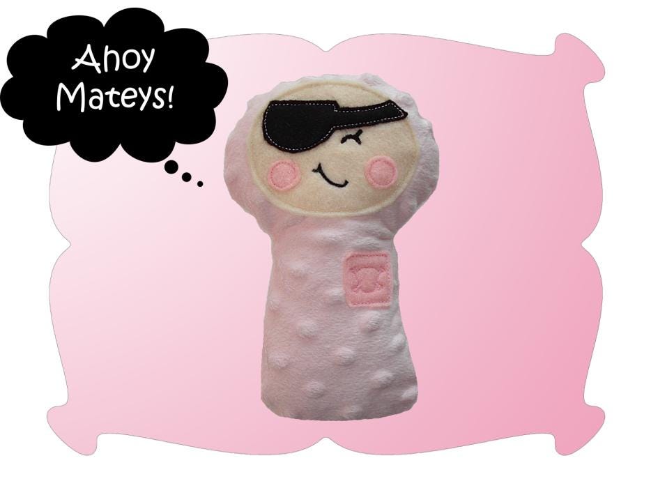 Pirate Polly Dolly | Machine Embroidery Designs by JuJu