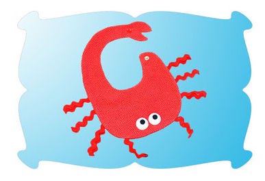 Lil Crab Baby Bib In The Hoop | Machine Embroidery Designs by JuJu