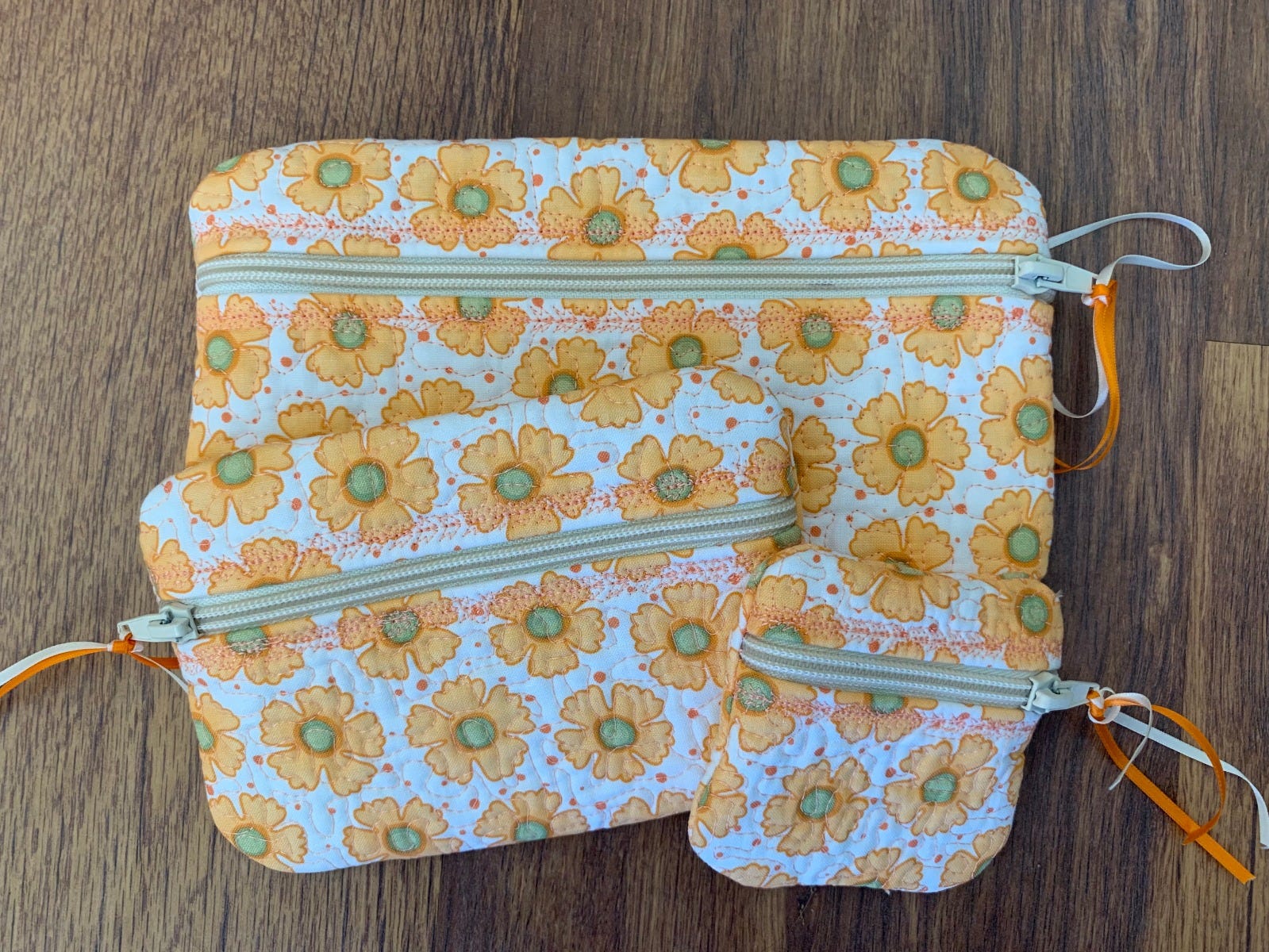 Quilted In The Hoop Zipper Bags 2 | Machine Embroidery Designs by JuJu