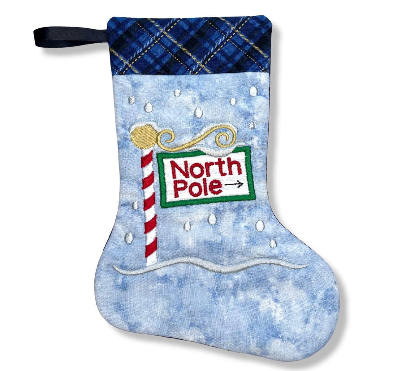 ITH Christmas Stocking North Pole | Machine Embroidery Designs by JuJu