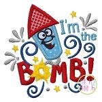 I'm the Bomb Firecracker Applique | Machine Embroidery Designs by JuJu