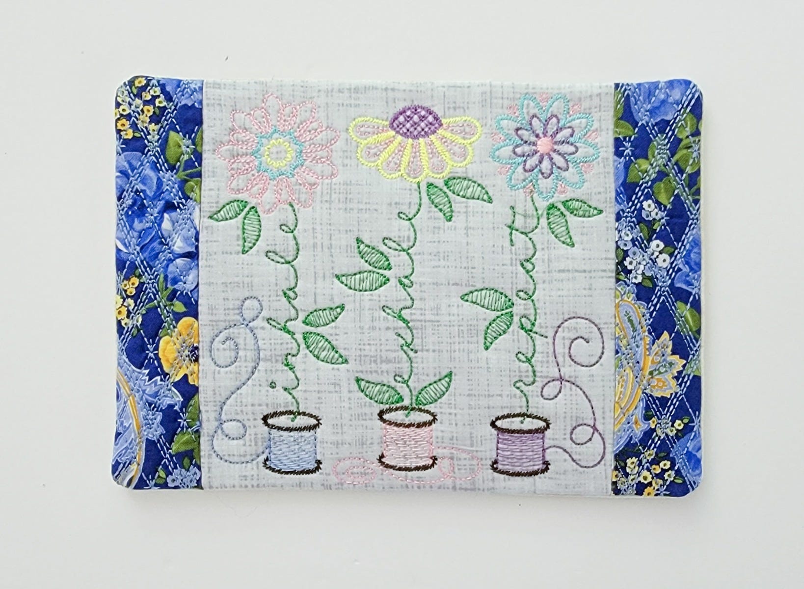 ITH Inhale Exhale Repeat Mug Rug | Machine Embroidery Designs by JuJu