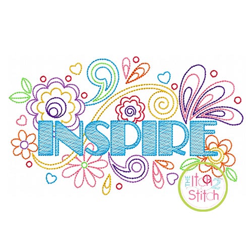 Itch 2 Stitch Inspire Doodle Digital Embroidery Machine Designs by JuJu