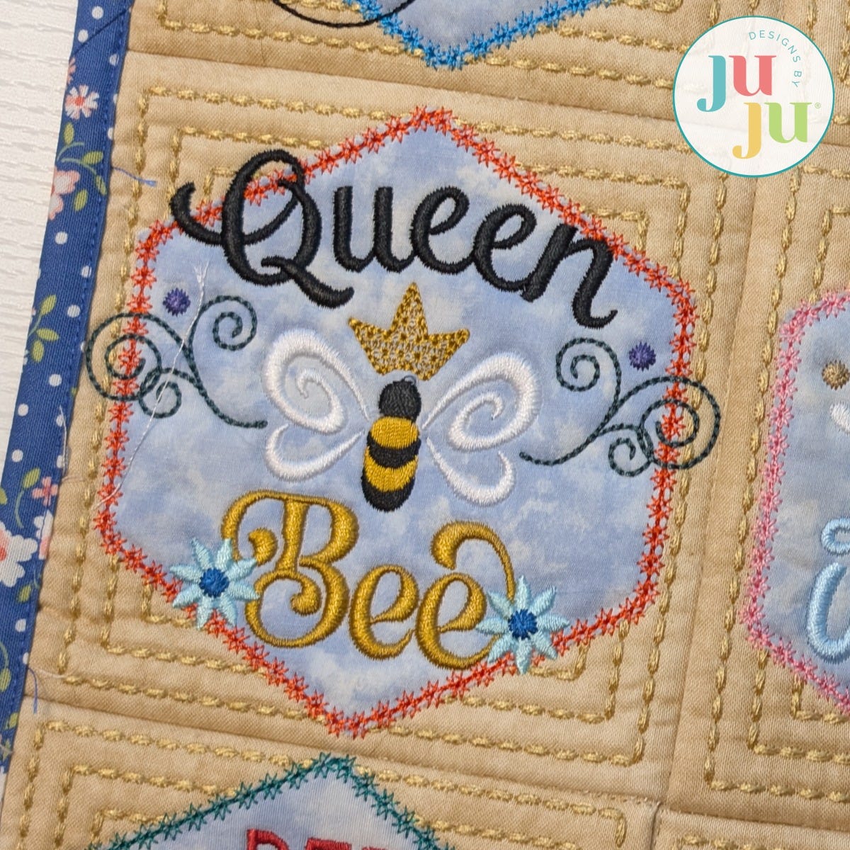 In The Hoop Bee Attitudes Wall Hanging Project