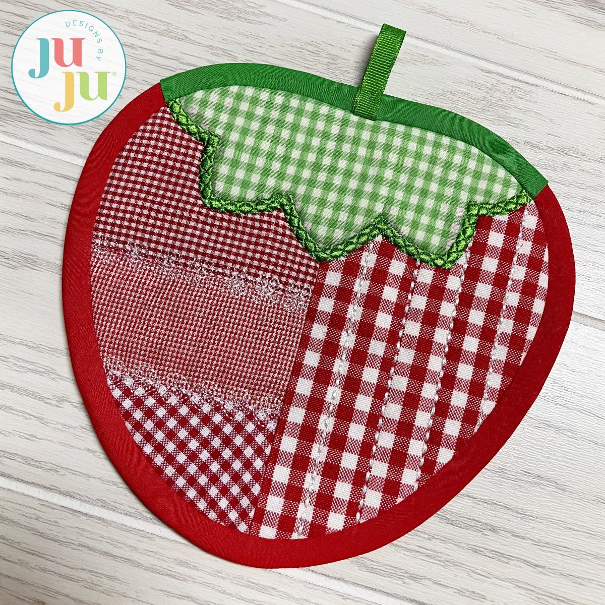 In The Hoop Strawberry Coaster & Hot Pad Project