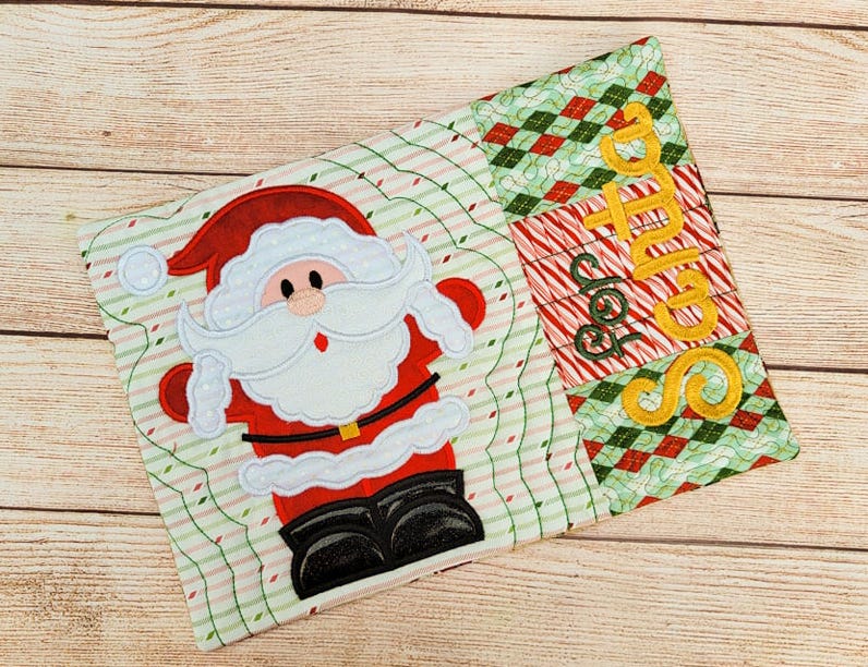 ITH For Santa Mug Rug | Machine Embroidery Designs by JuJu