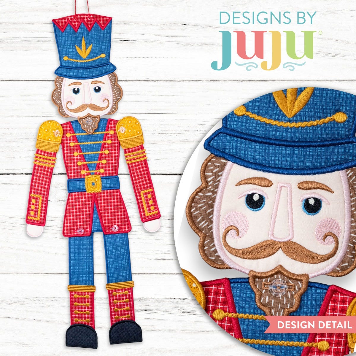                                 In The Hoop Nutcracker Wall Hanging Decoration | Designs by JuJu
                            