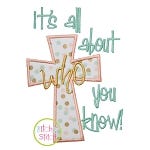 It's All About Who You Know Applique | Machine Embroidery Designs by JuJu