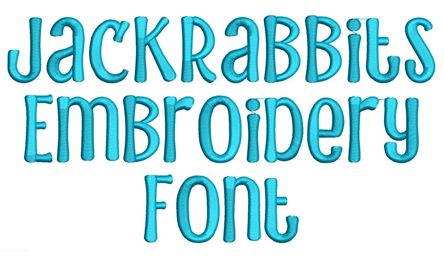 Jack Rabbits Embroidery Font | Machine Embroidery Designs by JuJu