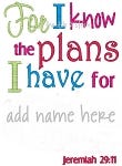 Jeremiah 29:11 Add a Name | Machine Embroidery Designs by JuJu