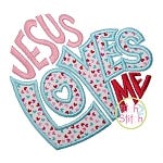 Jesus Loves Me Applique | Machine Embroidery Designs by JuJu