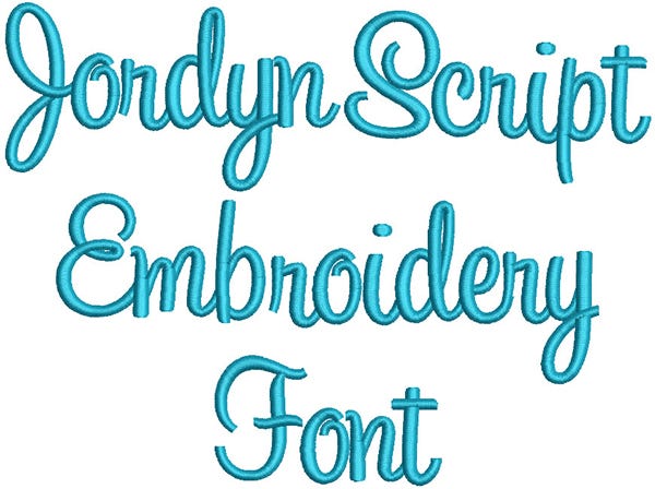 Jordyn Script Embroidery Font | Machine Embroidery Designs by JuJu