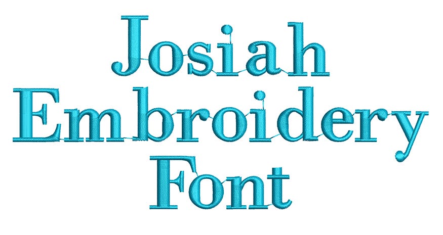Josiah Embroidery Font | Machine Embroidery Designs by JuJu