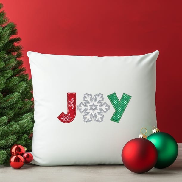 JOY Snowflake Applique | Machine Embroidery Designs by JuJu