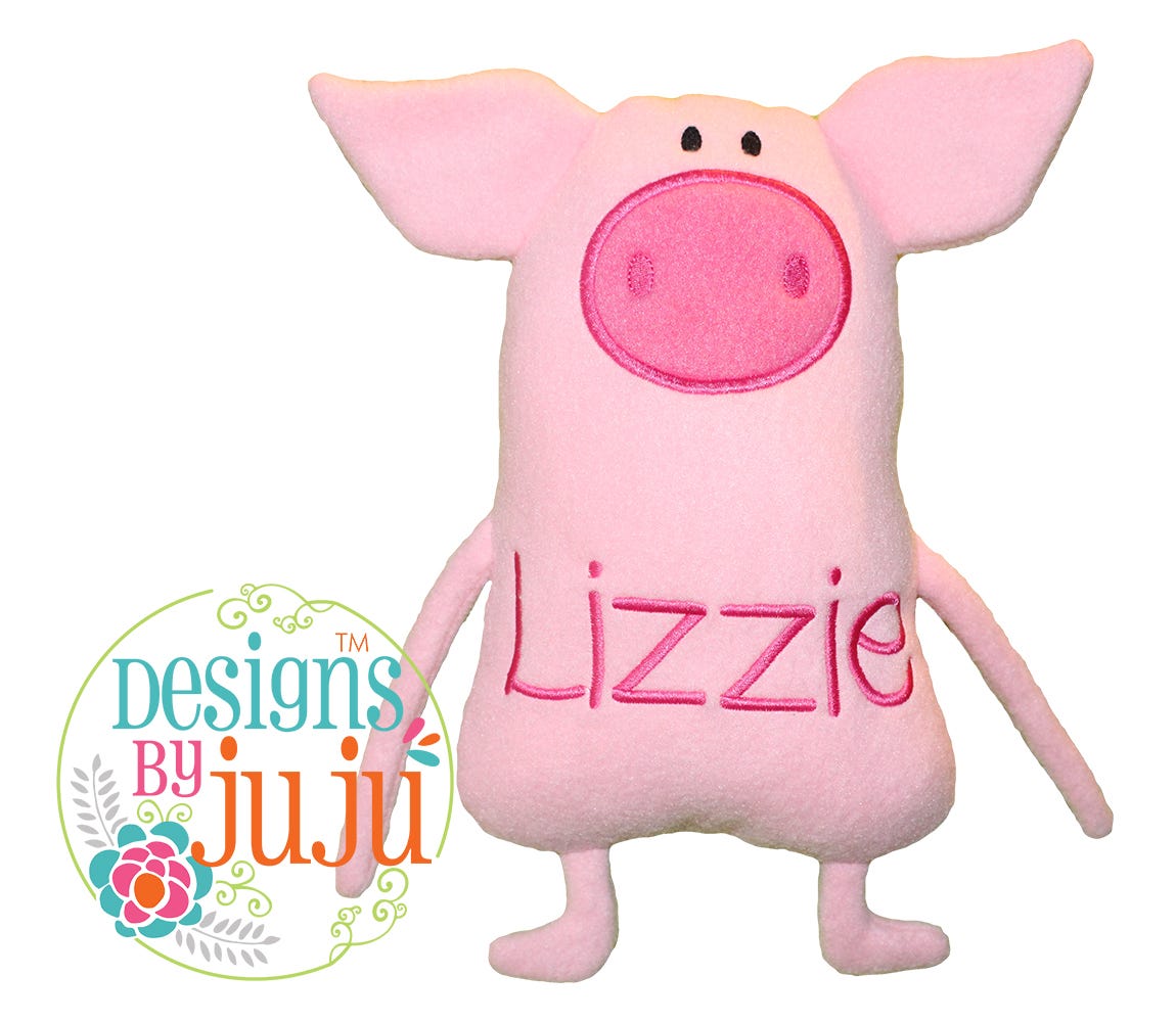 Poppy Pig | Machine Embroidery Designs by JuJu