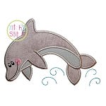 Jumping Dolphin Applique | Machine Embroidery Designs by JuJu