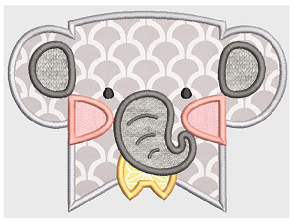 Jungle Animal Flags Boys Applique Machine Embroidery Designs by JuJu 