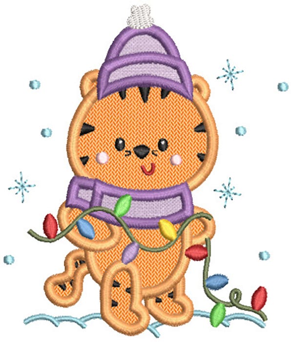 Jungle Christmas Applique Machine Embroidery Designs by JuJu 