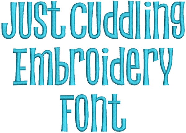 Just Cuddling Embroidery Font Machine Embroidery Designs by JuJu