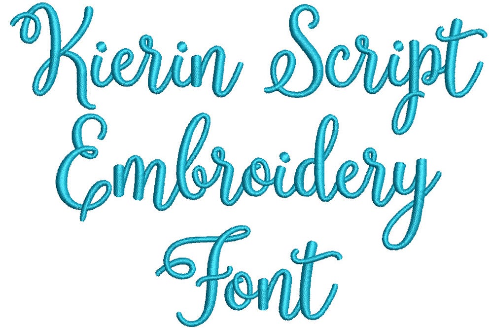 Kierin Script Embroidery Font Machine Embroidery Designs by JuJu